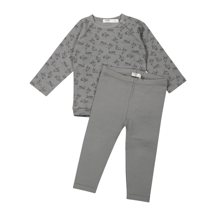 Snoozebaby Pyama Cloudy Grey - Baby Pyjama Unisex - Grijs 1