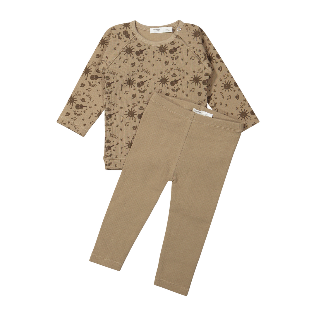 Snoozebaby Pyama Hazel Brown - Baby Pyjama Unisex Hazelbruin 1