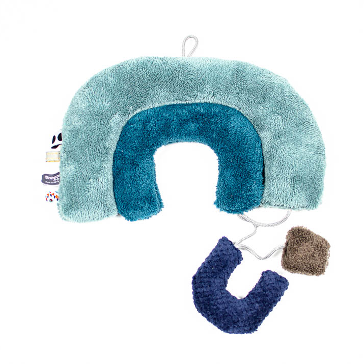 Snoozebaby Rainbow Puzzle Grey Mist - Knuffel Puzzel - Blauw 2