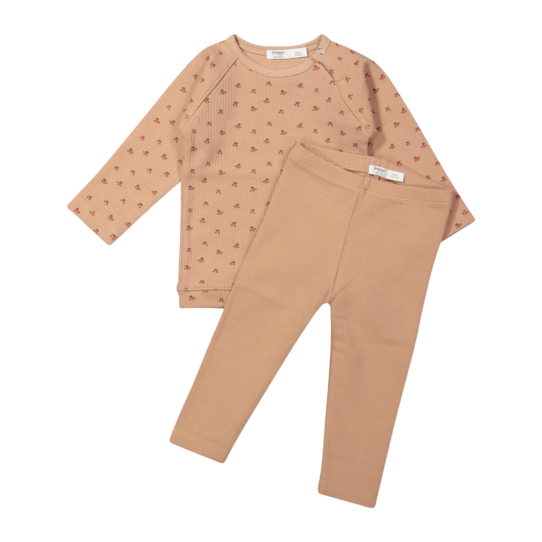 Snoozebaby Pyama Cherry Pink - Baby Meisjes Pyjama - Roze 1