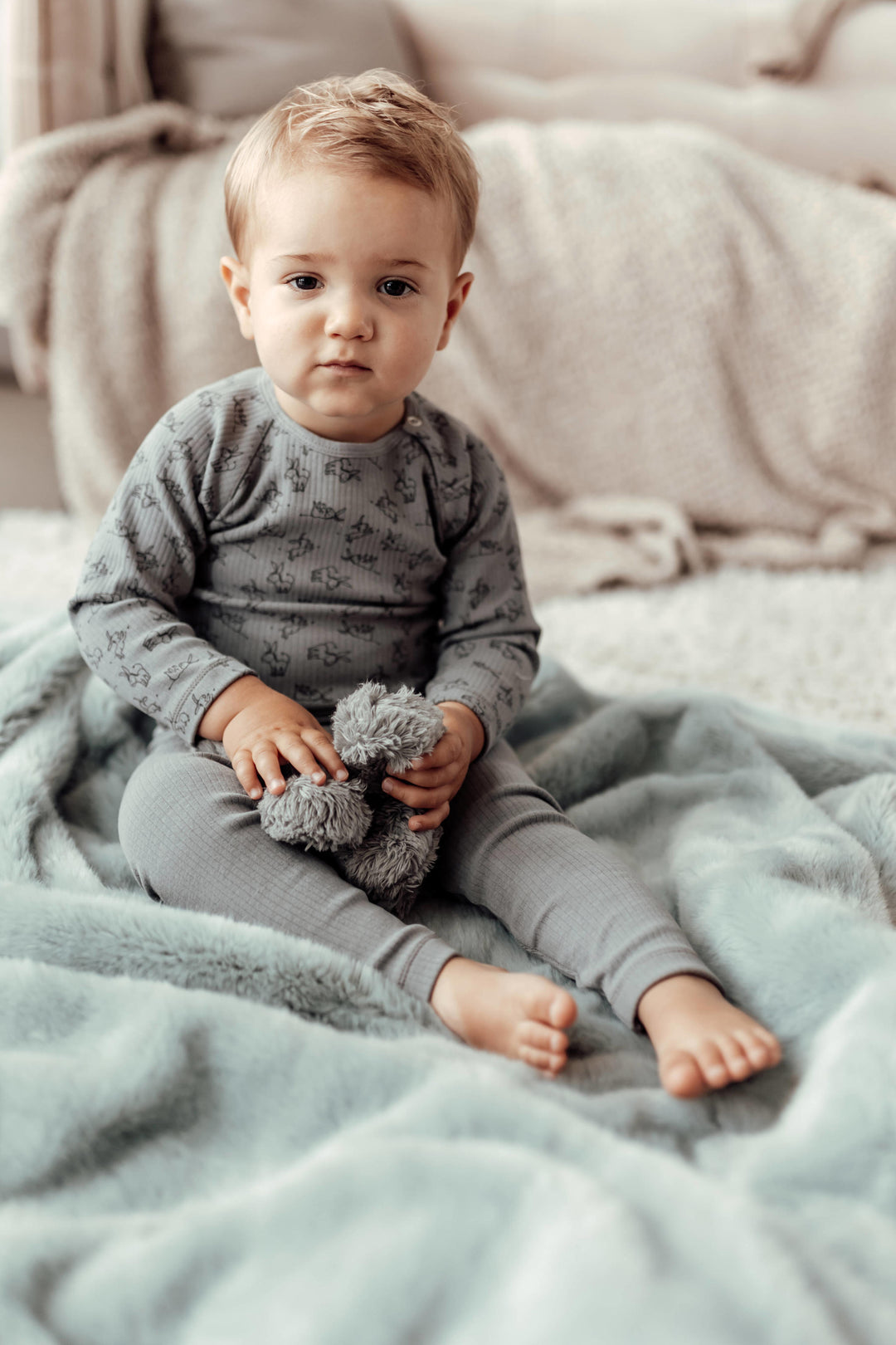 Snoozebaby Pyama Cloudy Grey - Baby Pyjama Unisex - Grijs 3