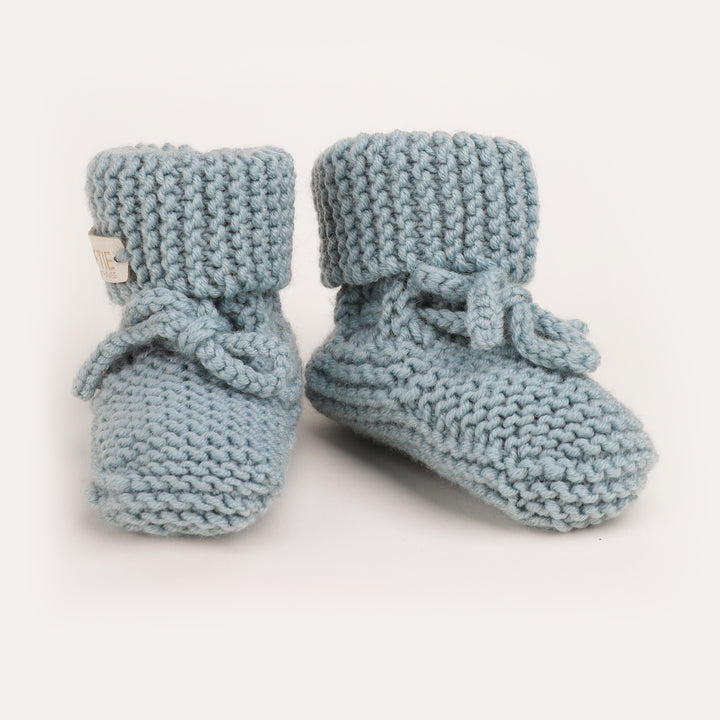Softies Babyslofjes Merino Wol Zeegroen - Sokjes Blauw/Groen 1