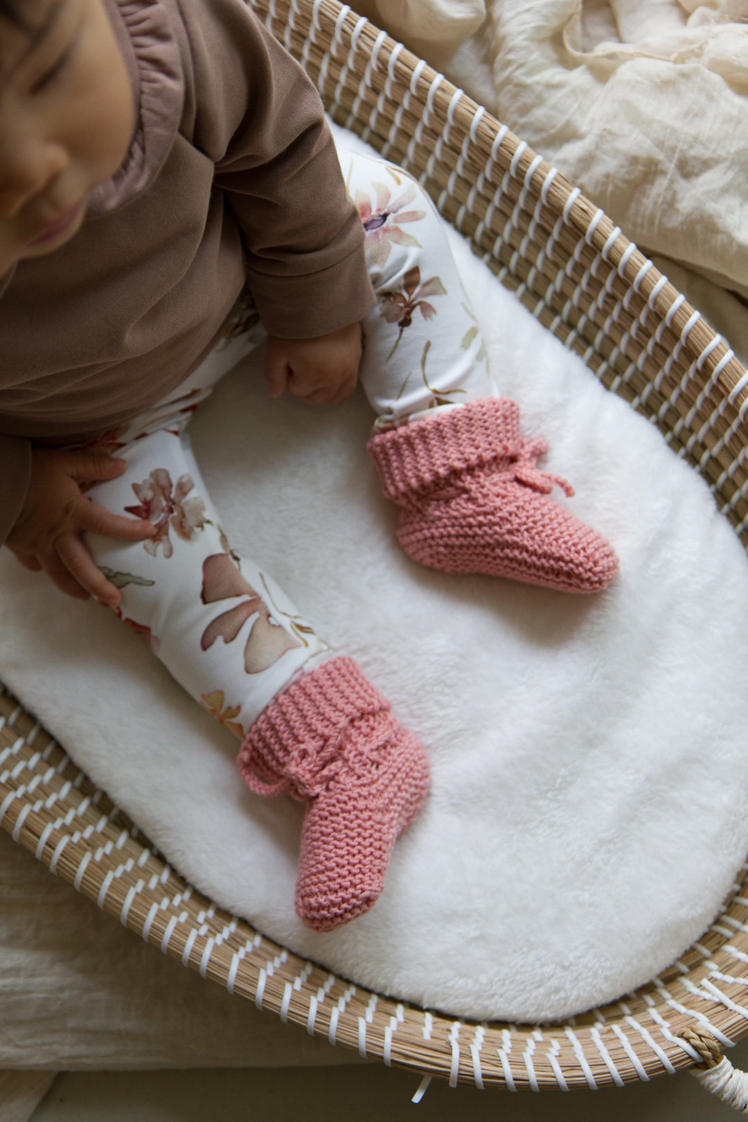 Softies Babyslofjes Merino Wol Flamingo - Babysokjes - Roze 2