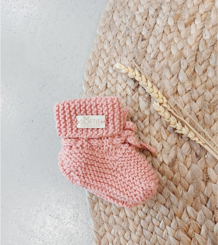 Softies Babyslofjes Merino Wol Flamingo - Babysokjes - Roze 3