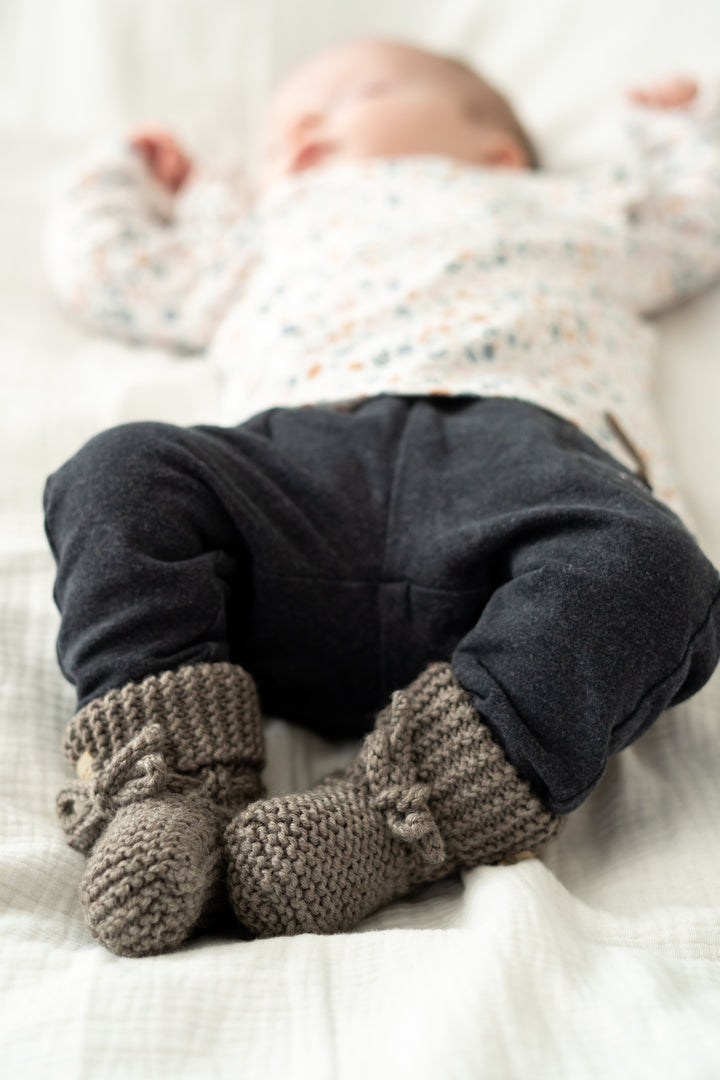 Softies Babyslofjes Merino Wol Taupe - Babysokjes - Taupe 3