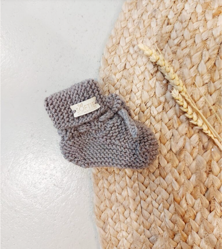 Softies Babyslofjes Merino Wol Taupe - Babysokjes - Taupe 2