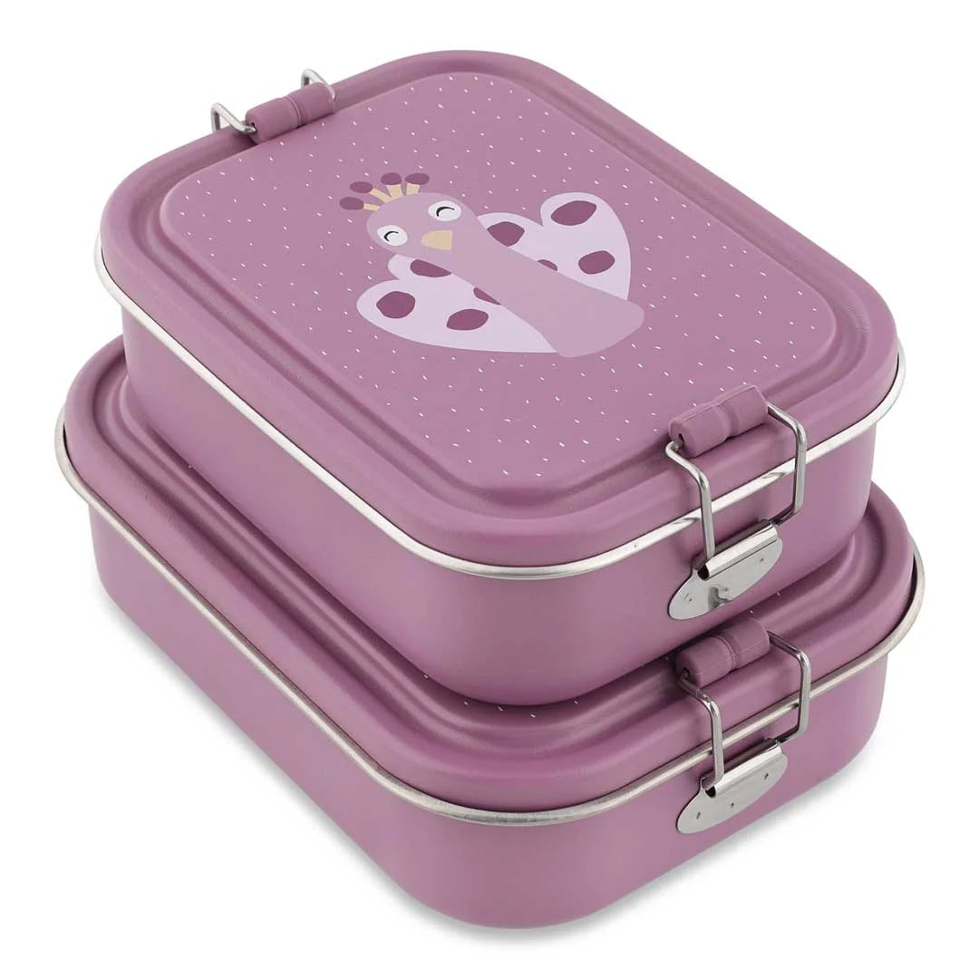 Trixie Brooddoos Groot - Mrs. Peacock - Broodtrommel - Paars 6
