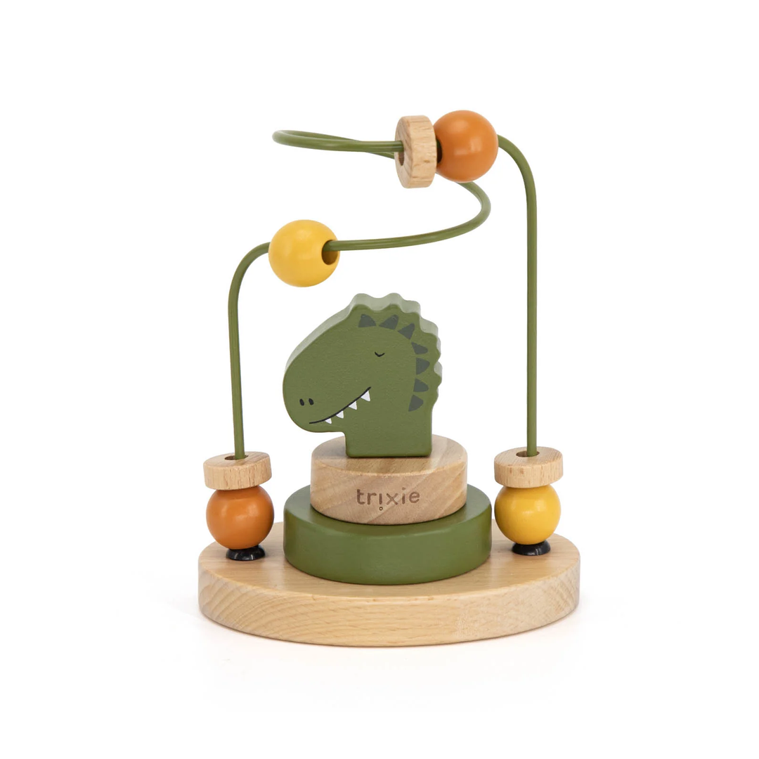 Trixie Houten Kralenframe - Mr. Dino - Speelgoed - Groen 1