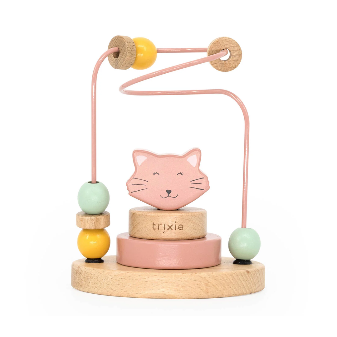 Trixie Houten Kralenframe - Mrs. Cat - Speelgoed - Roze 1