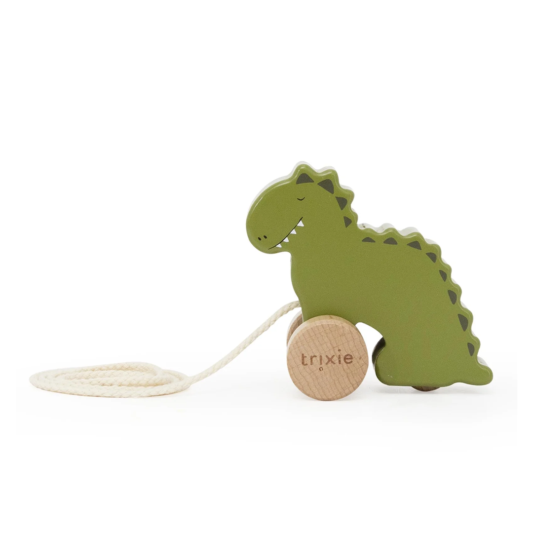 Trixie Houten Trekspeeltje Klein - Mr. Dino - Speelgoed  1