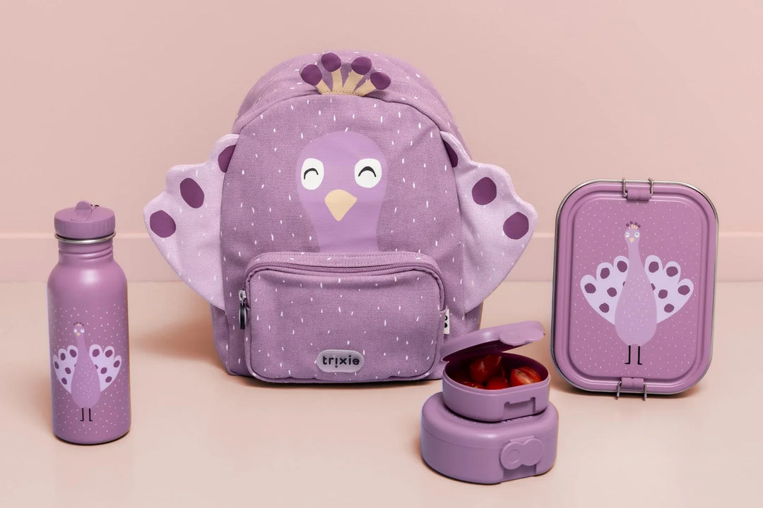 Trixie Brooddoos Groot - Mrs. Peacock - Broodtrommel - Paars 7