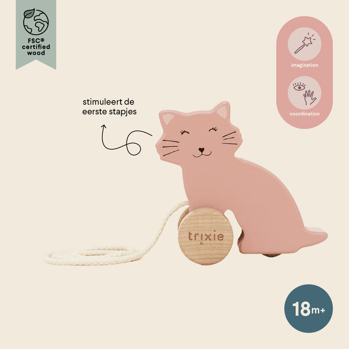 Trixie Houten Trekspeeltje Klein - Mrs. Cat - Speelgoed 4