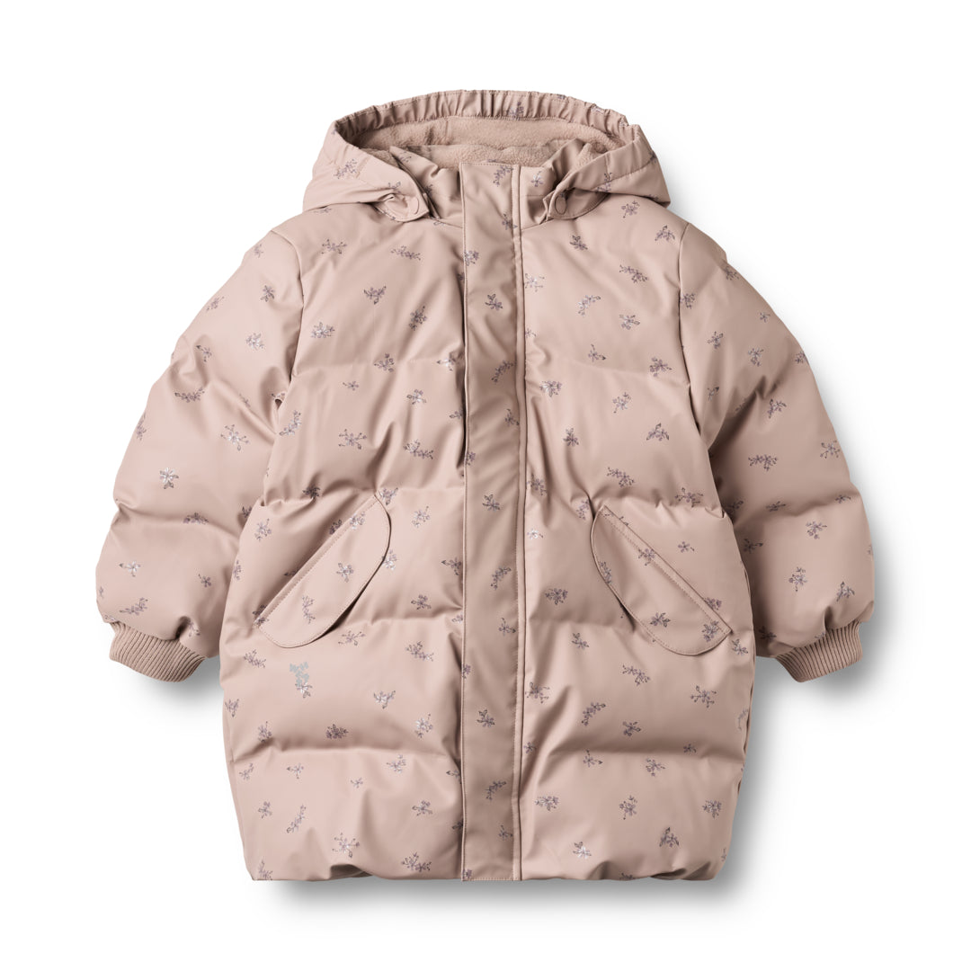 Wheat PU Puffer Jacket Coast Dry Rose Flowers - Meisjesjas 1