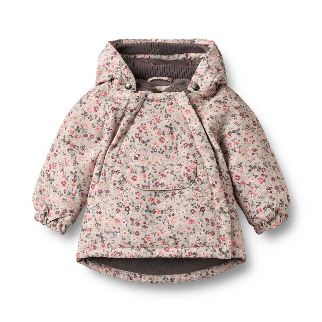 Wheat Tech Jacket Sascha Grey Moon Flowers - Meisjesjas 1