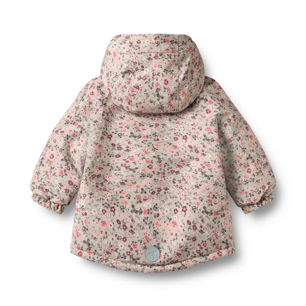 Wheat Tech Jacket Sascha Grey Moon Flowers - Meisjesjas 2