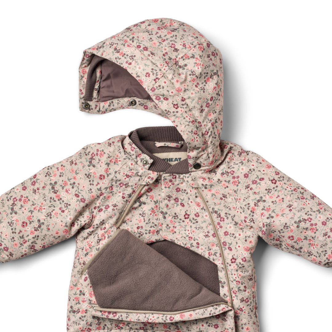 Wheat Tech Jacket Sascha Grey Moon Flowers - Meisjesjas 3