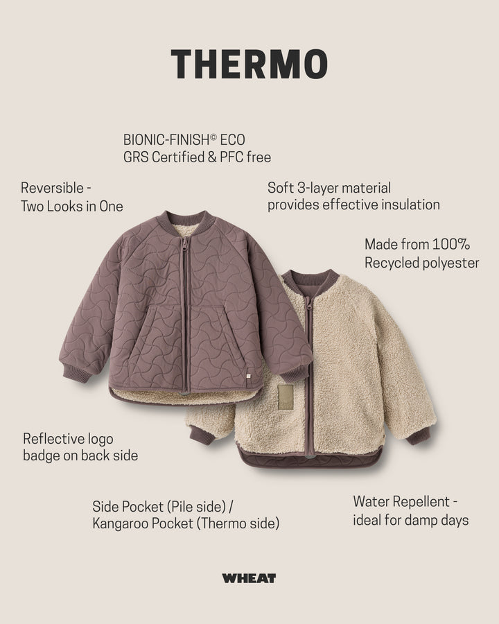Wheat Reversible Thermo Jacket Lake Dark Shadow - Kinderjas 6