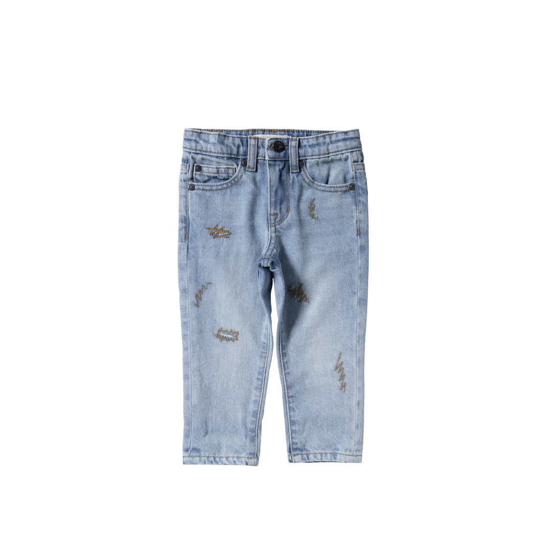 Your Denim Tapered Embro Jeans - Jongens Broek - Blauw 1