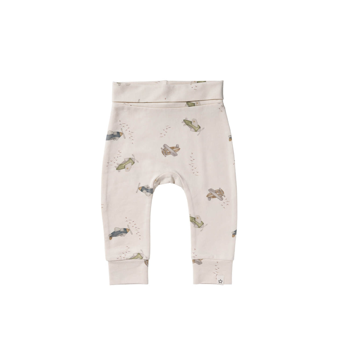 Your Wishes Avion Fitted Pants - Newborn Broekje - Ecru 1