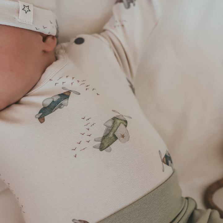 Your Wishes Avion Fitted Romper - Newborn Romper - Ecru 3