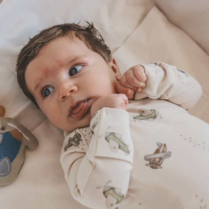 Your Wishes Avion Wrap Cardigan - Newborn Jongens Shirt Ecru 4