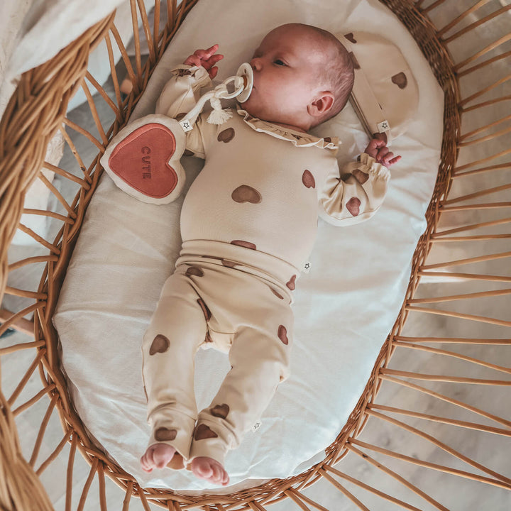 Your Wishes Candy Fitted Romper - Newborn Romper - Ecru 2