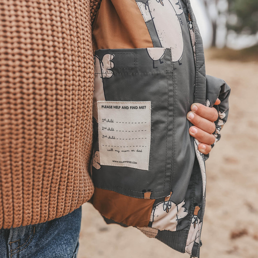 Your Wishes Chicken Puffer Coat- Jongens Winterjas - Grijs 5