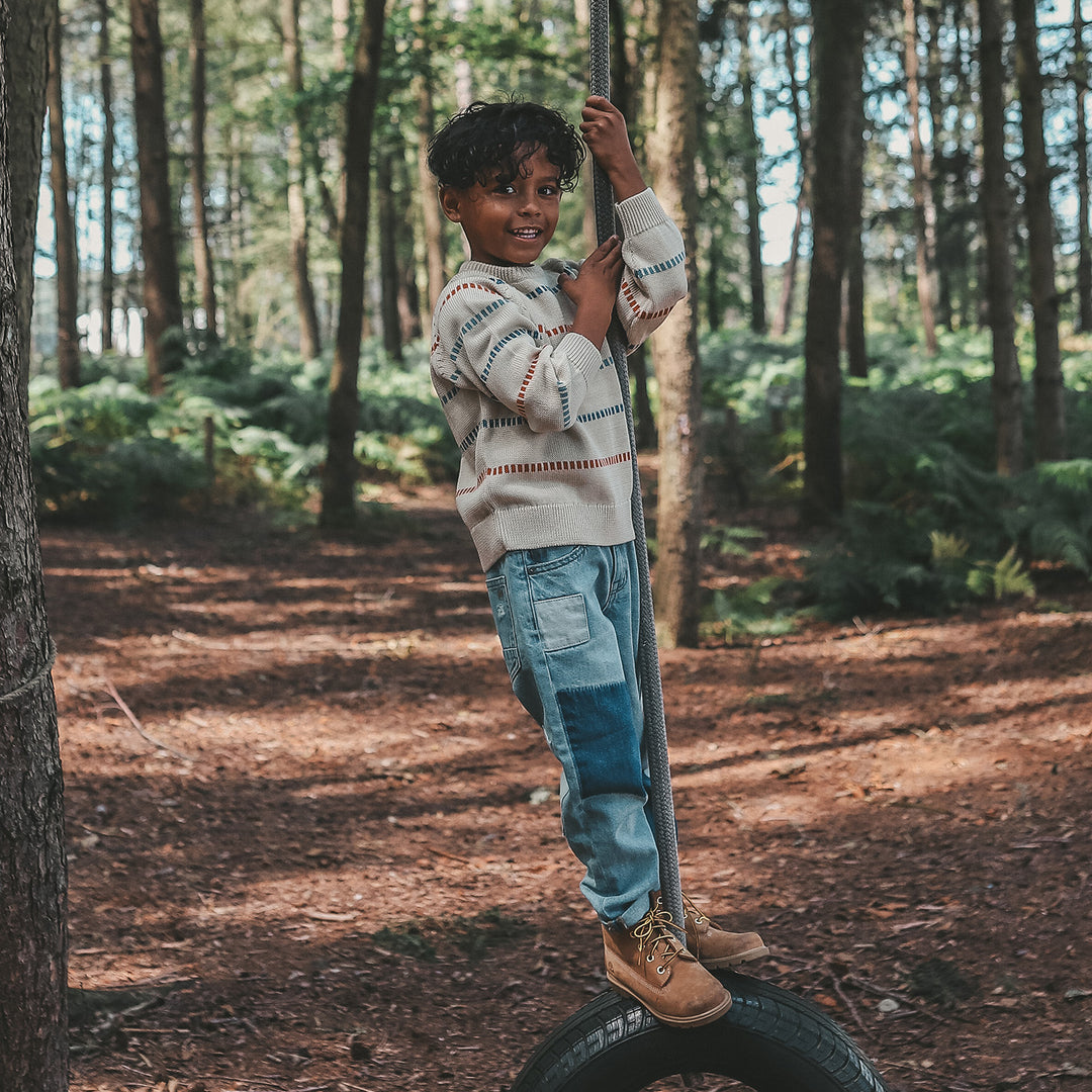 Your Wishes Denim Patchwork Jeans - Jongens Jeans - Blauw 3