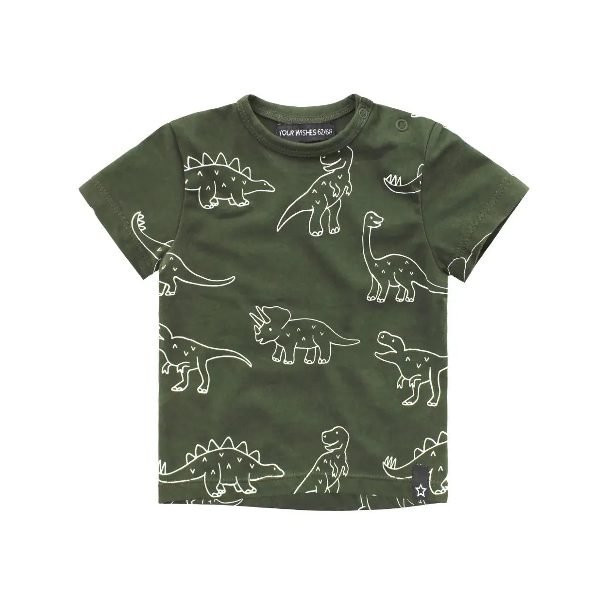 Your Wishes Dinosaurs Shortsleeve - Baby Shirt - Groen1