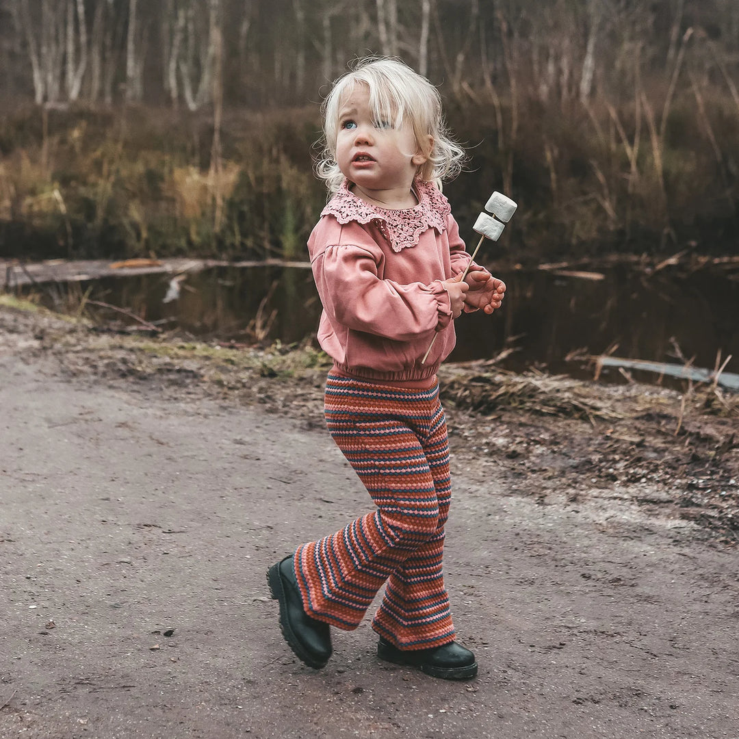 Your Wishes Fade Bubble Knit Wide Leg Pants - Meisjesbroek 2