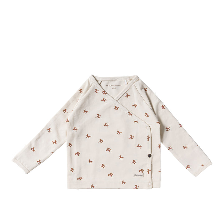 Your Wishes Horse Wrap Cardigan - Newborn Meisjes Shirt Ecru 1
