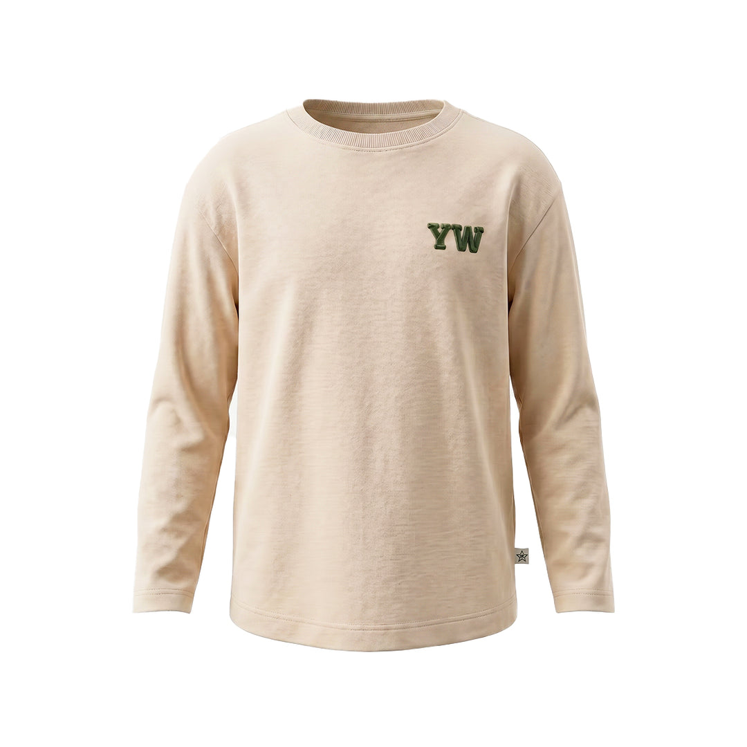 Your Wishes Just Chill Wide Longsleeve - Jongensshirt - Ecru 3