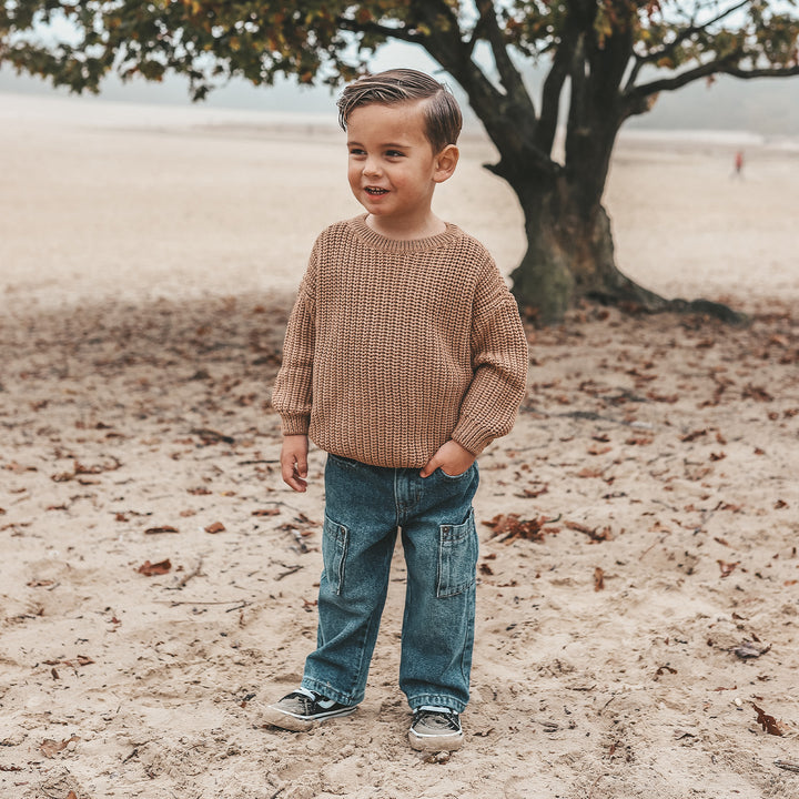 Your Wishes Knit Chunky Sweater Chipmunk - Kindertrui Bruin 4