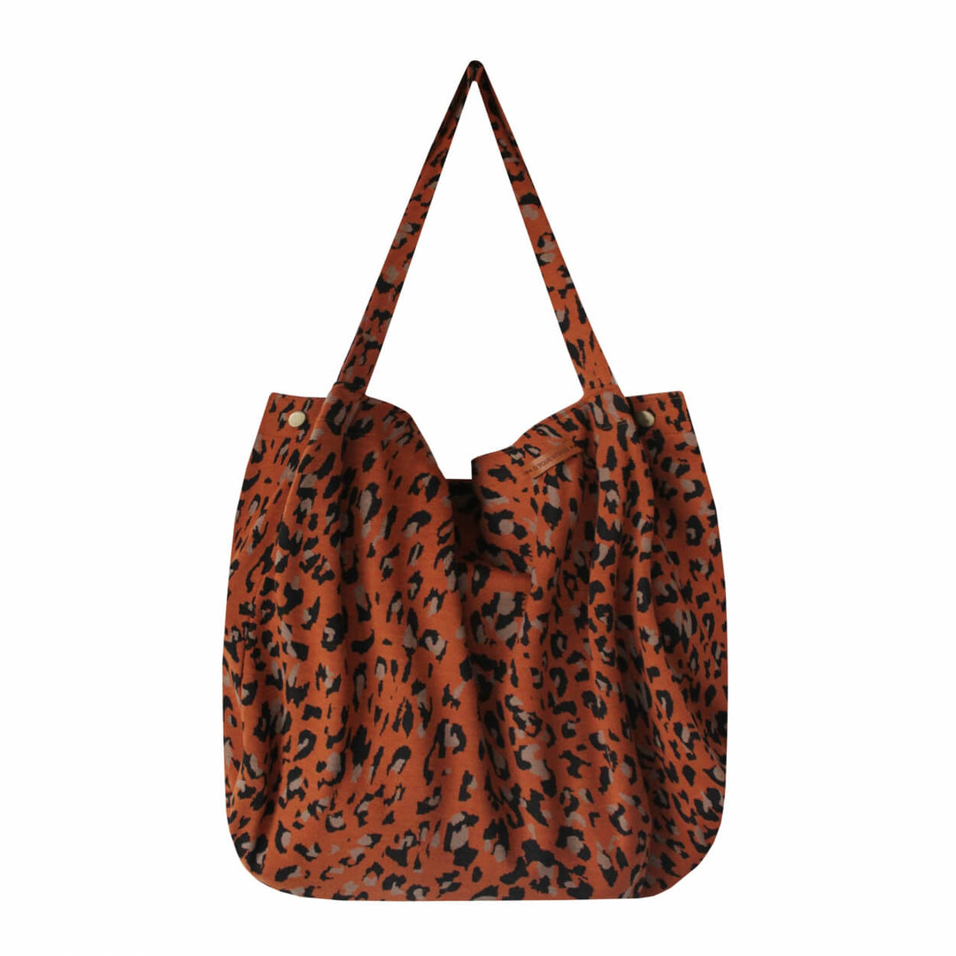 Your Wishes Leopard Jacquard Mommy Tote Bag - Tas - Rood1