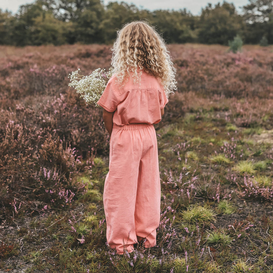 duxyoz Katoenen linnen broek voor meisjes, casual, losse duxyoz Katoenen linnen broek voor meisjes, casual, losse