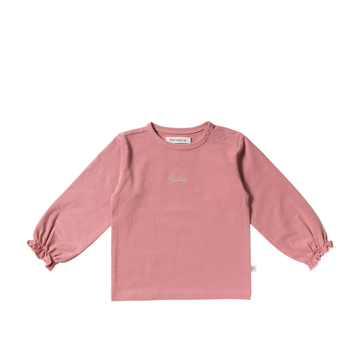 Your Wishes Lucky Romance Longsleeve - Newborn Shirt - Roze 1