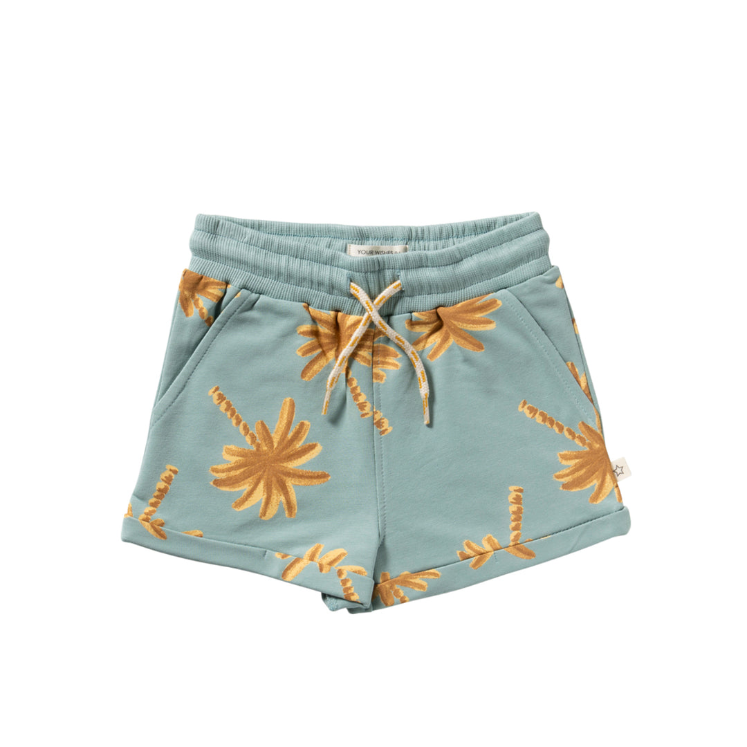 Your Wishes Palms Relaxed Shorts - Jongens Shorts - Blauw 1