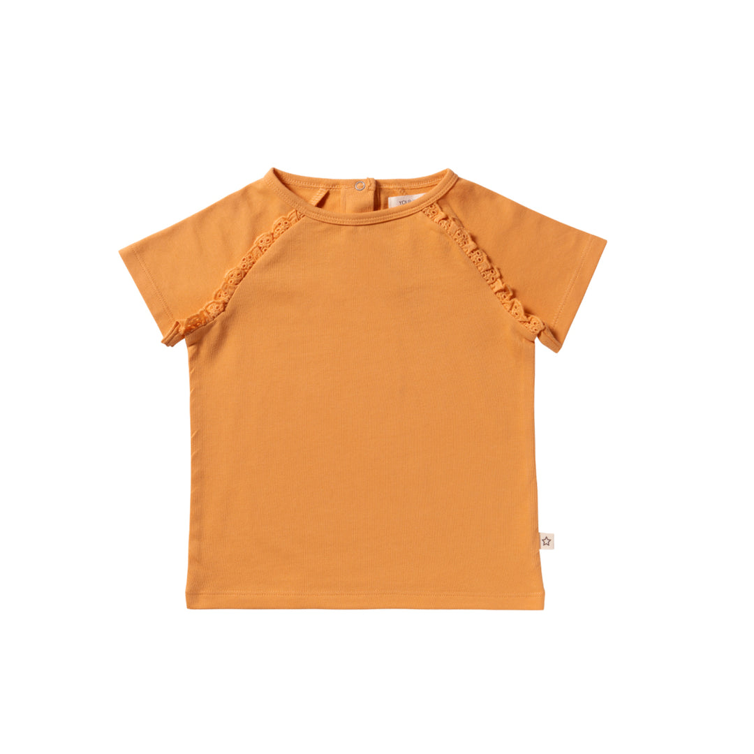 Your Wishes Single Jersey Raglan Shirt - Meisjes Top Oranje 1