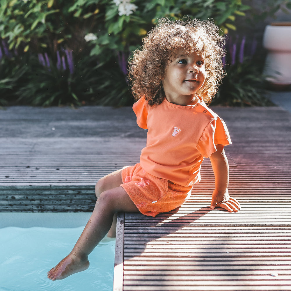 Your Wishes Single Jersey Ruffle Shirt - Meisjes Shirt Roze 2