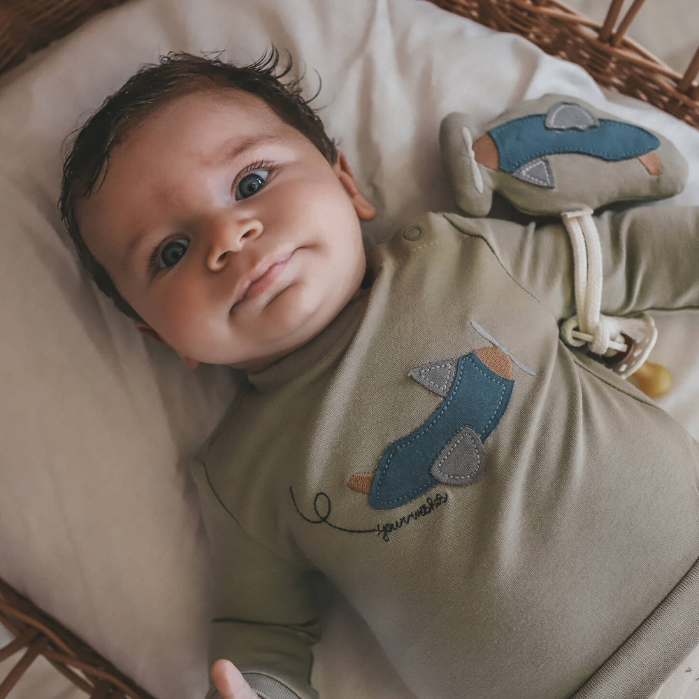 Your Wishes Solid Longsleeve Elm - Newborn Shirt Licht Kaki 2