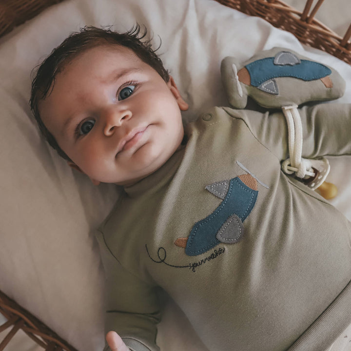 Your Wishes Solid Longsleeve Elm - Newborn Shirt Licht Kaki 2