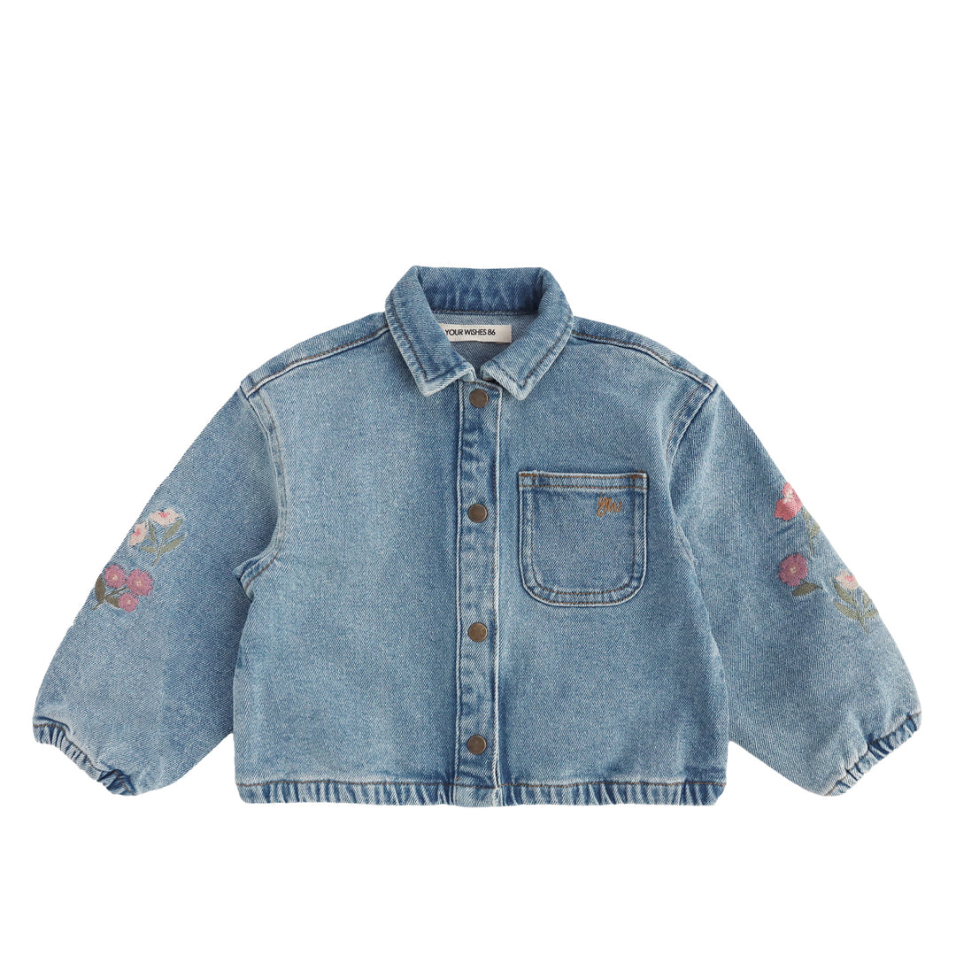Your Wishes Stretch Denim Embroidery Jacket - Meisjes Jacket 1
