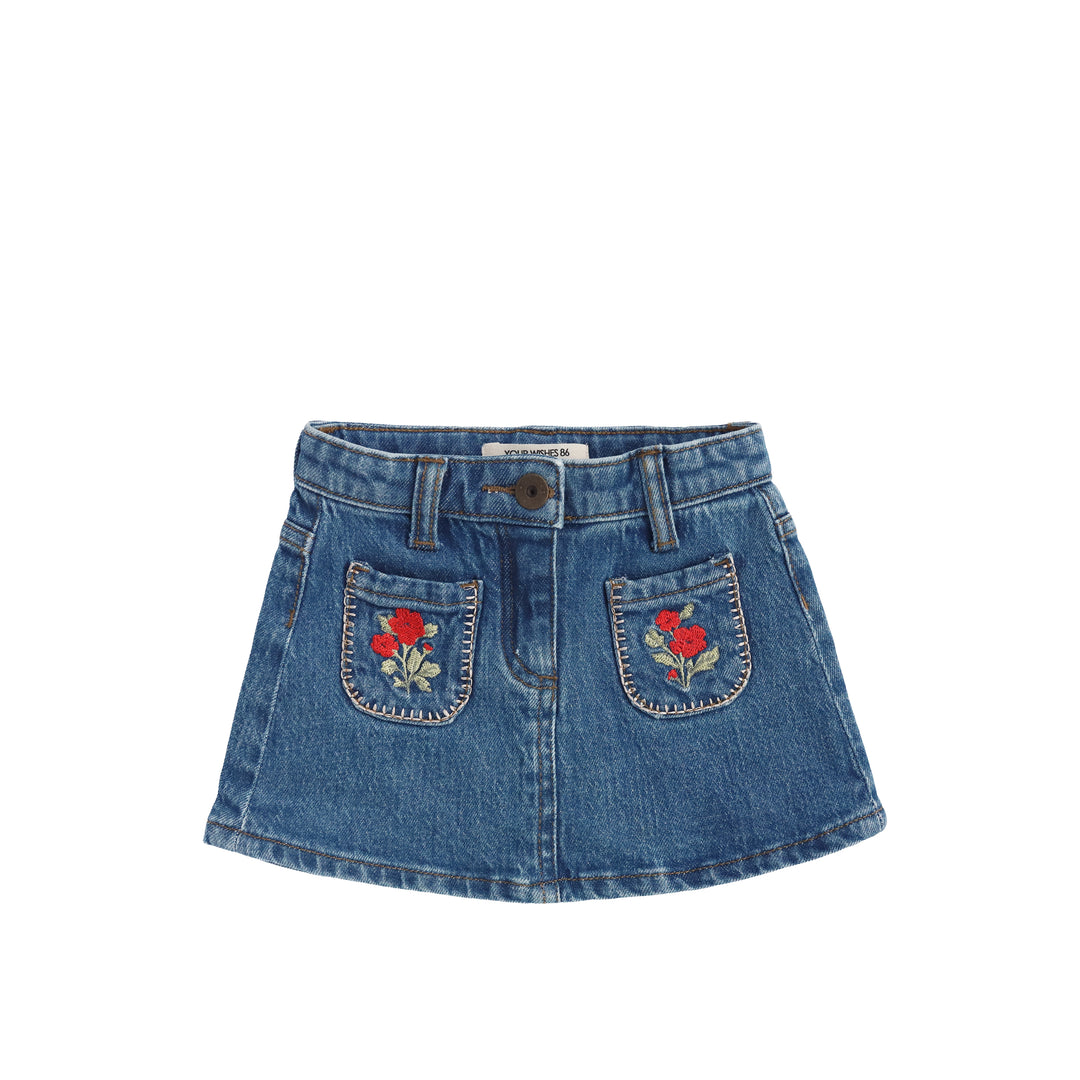 Your Wishes Stretch Denim Pocket Skirt - Meisjes Denim Rok 1