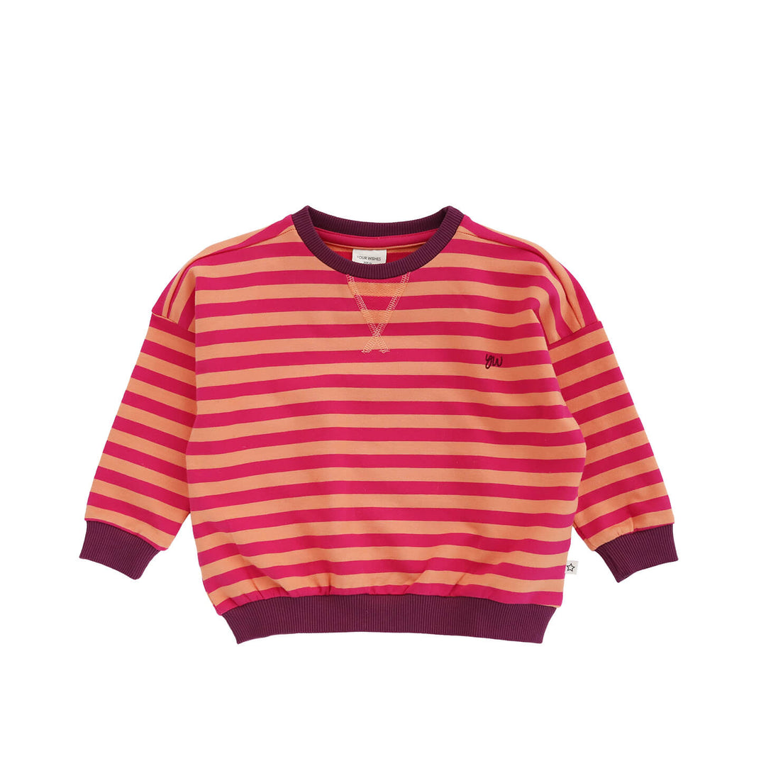 Your Wishes Stripe French Knit Sweater Beetroot Purple 1