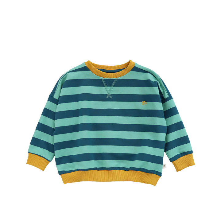 Your Wishes Stripe French Knit Sweater Corsair - Kindertrui 1
