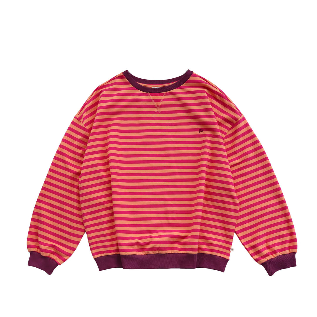 Your Wishes Stripe French Knit Sweater Mom Beetroot Purple 1