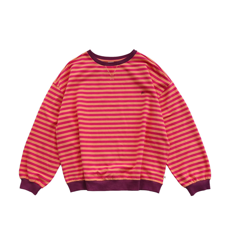 Your Wishes Stripe French Knit Sweater Mom Beetroot Purple 1