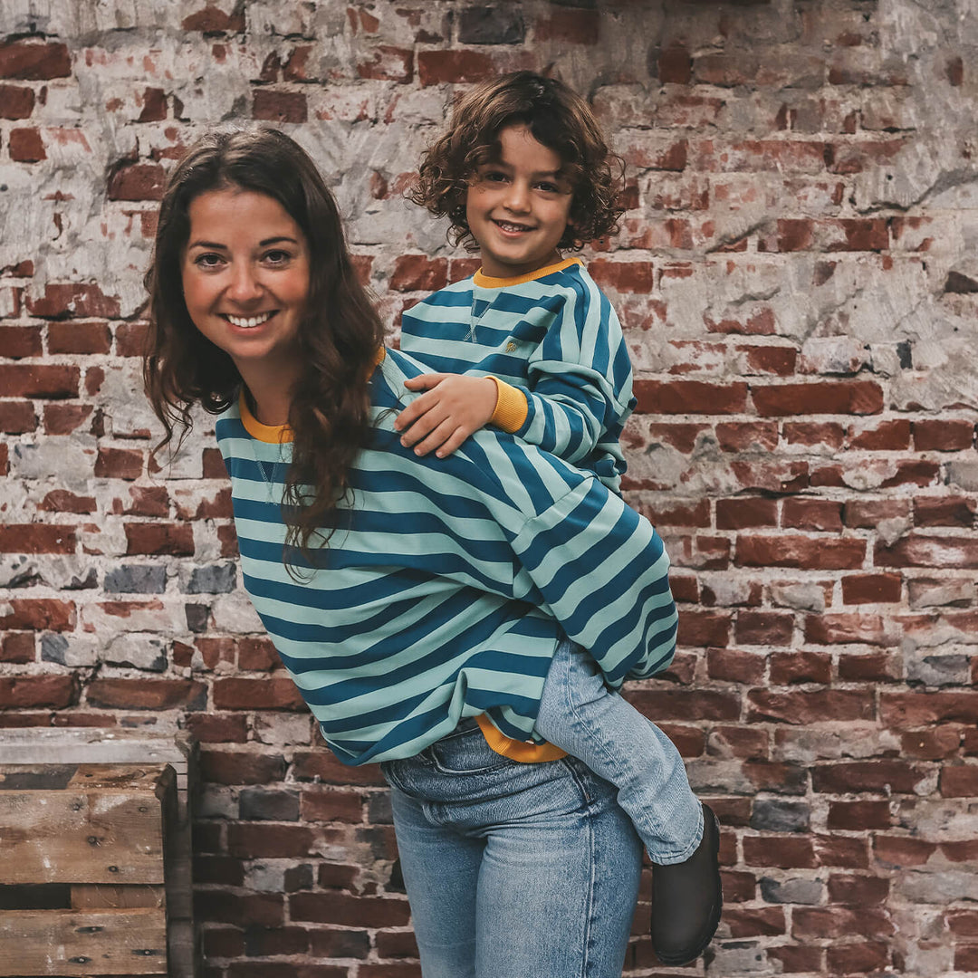 Your Wishes Stripe French Knit Sweater Mom Corsair Mamatrui 5