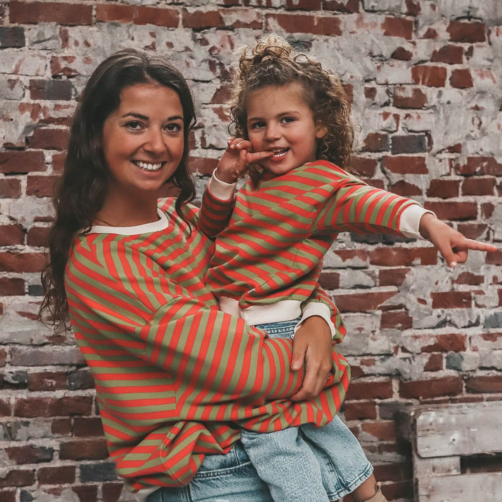 Your Wishes Stripe French Knit Sweater Mom Mosstone Mamatrui 4