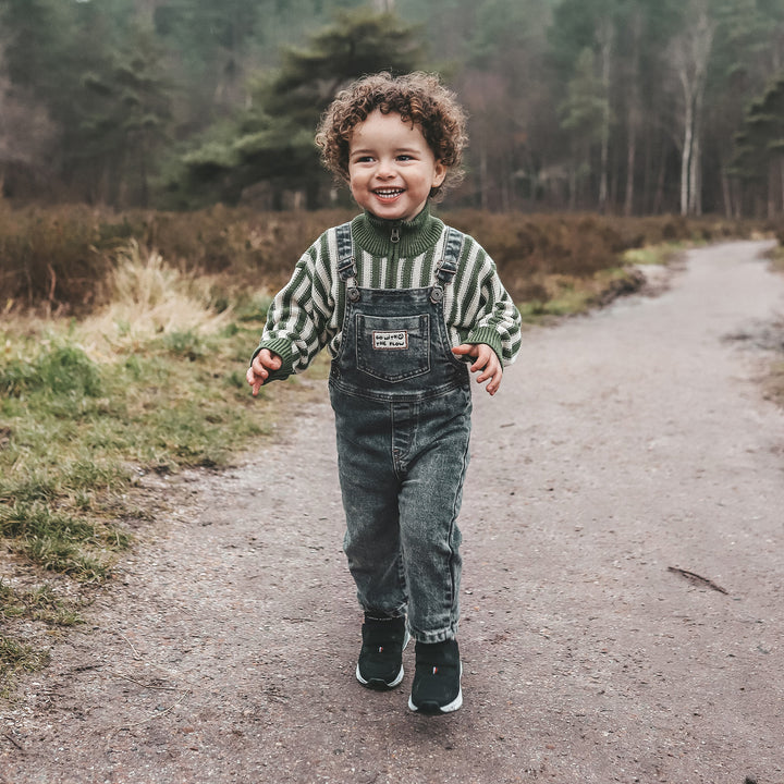 Your Wishes Stripe Knit Collar Sweater - Jongenstrui - Groen 2